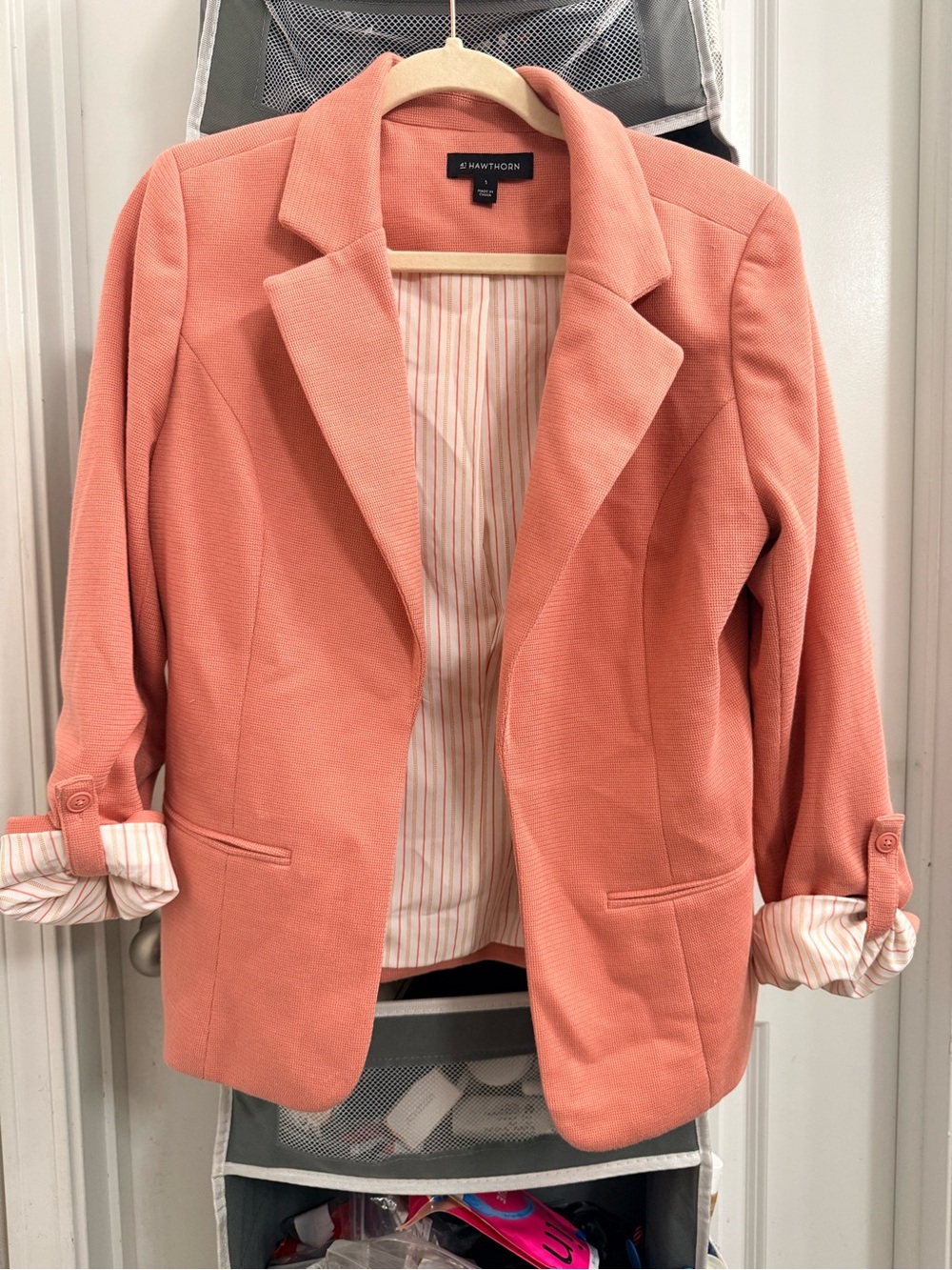 41 Hawthorn Peach-Coral Women's Blazer